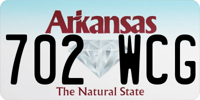 AR license plate 702WCG