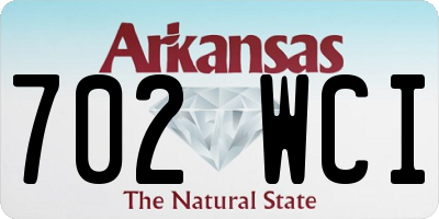 AR license plate 702WCI