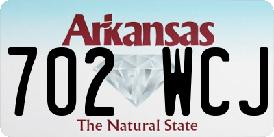 AR license plate 702WCJ