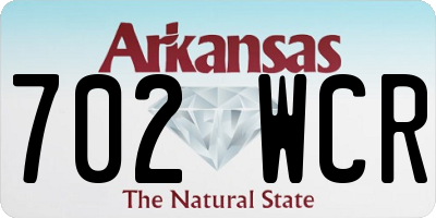 AR license plate 702WCR