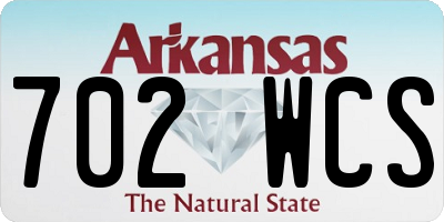 AR license plate 702WCS