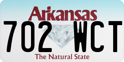 AR license plate 702WCT