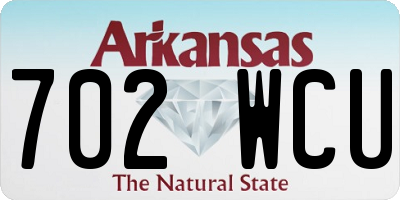 AR license plate 702WCU