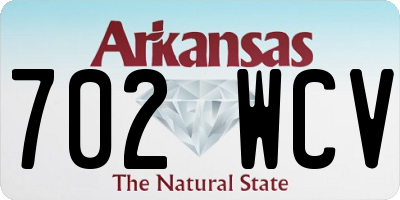 AR license plate 702WCV