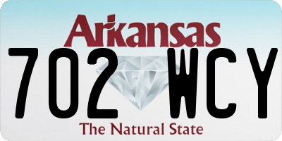 AR license plate 702WCY