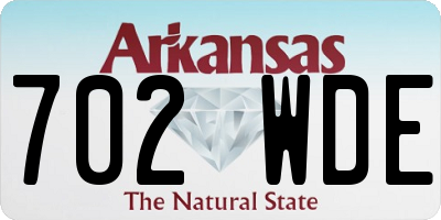 AR license plate 702WDE