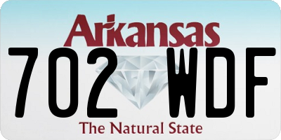 AR license plate 702WDF