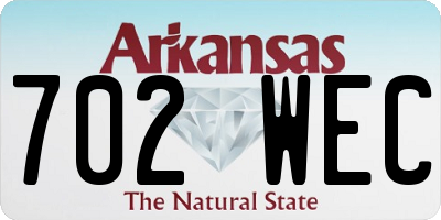 AR license plate 702WEC