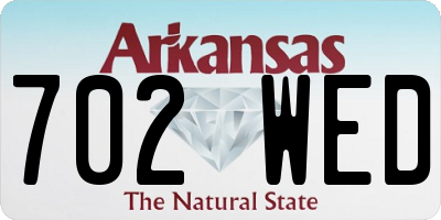 AR license plate 702WED
