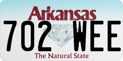 AR license plate 702WEE