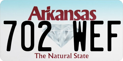 AR license plate 702WEF