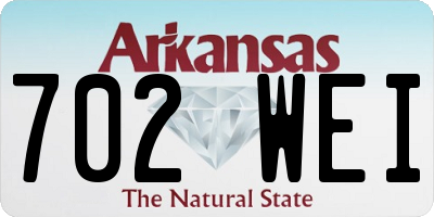 AR license plate 702WEI