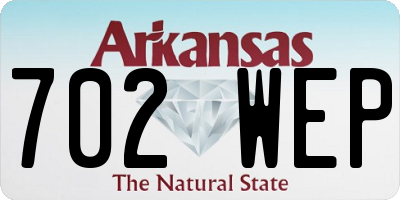 AR license plate 702WEP