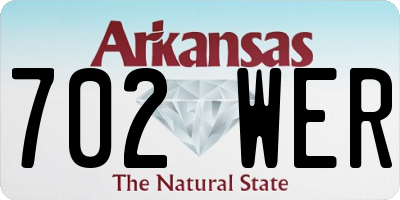 AR license plate 702WER