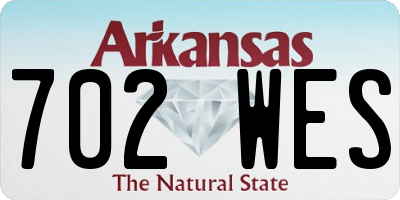 AR license plate 702WES