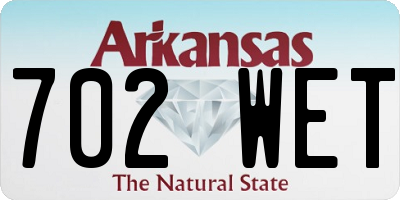 AR license plate 702WET