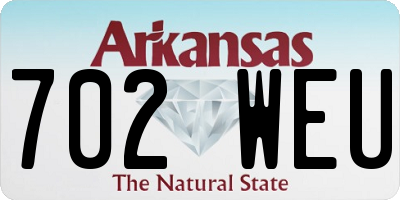 AR license plate 702WEU