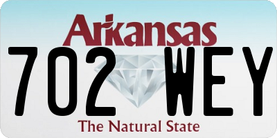 AR license plate 702WEY