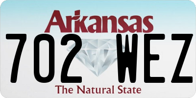 AR license plate 702WEZ