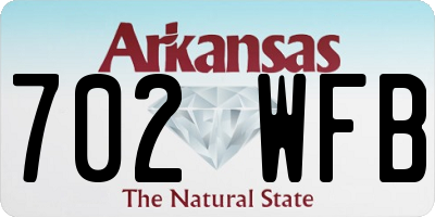 AR license plate 702WFB