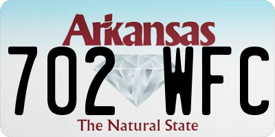 AR license plate 702WFC