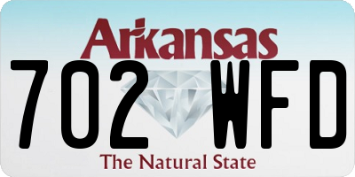 AR license plate 702WFD