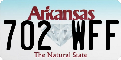 AR license plate 702WFF