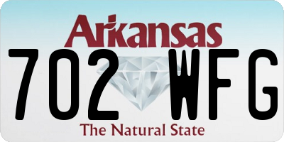 AR license plate 702WFG