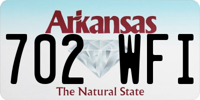 AR license plate 702WFI