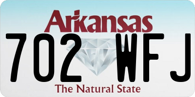 AR license plate 702WFJ