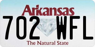AR license plate 702WFL