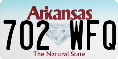 AR license plate 702WFQ