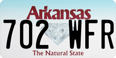 AR license plate 702WFR