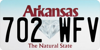 AR license plate 702WFV