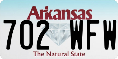 AR license plate 702WFW