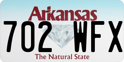 AR license plate 702WFX