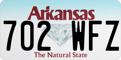 AR license plate 702WFZ