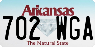 AR license plate 702WGA