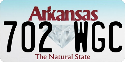 AR license plate 702WGC