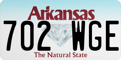AR license plate 702WGE
