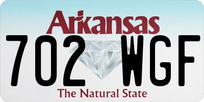 AR license plate 702WGF