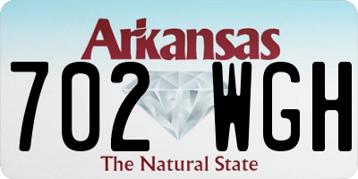 AR license plate 702WGH