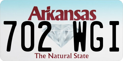 AR license plate 702WGI