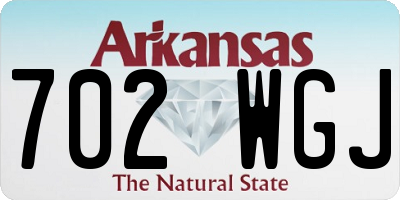 AR license plate 702WGJ