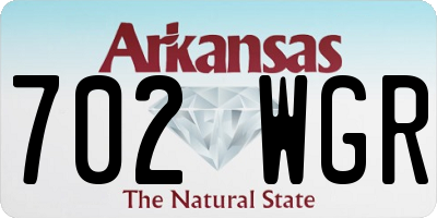 AR license plate 702WGR