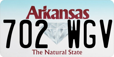 AR license plate 702WGV