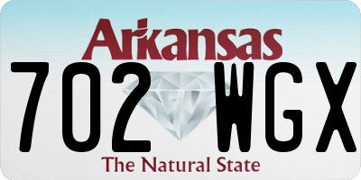 AR license plate 702WGX