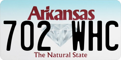 AR license plate 702WHC