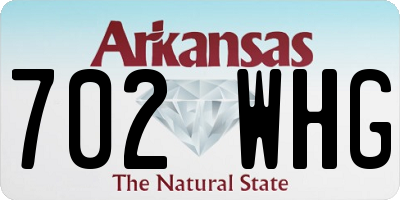 AR license plate 702WHG