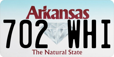 AR license plate 702WHI
